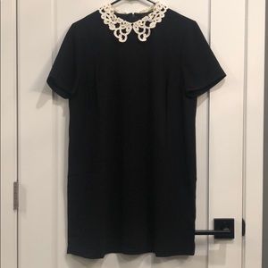 Black collared dress